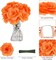 108 PCS Orange Artificial Rose Heads with Stems, Silk Marigold Flower Bulk Set for Wedding, Fall Bouquet, DIY Craft, Baby Shower and Home Table Centerpiece Decoration